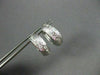 ANTIQUE WIDE .35CT DIAMOND 18KT WHITE GOLD FILIGREE HUGGIE EARRINGS #11988
