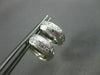 ANTIQUE WIDE .35CT DIAMOND 18KT WHITE GOLD FILIGREE HUGGIE EARRINGS #11988