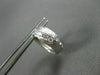 ANTIQUE WIDE .35CT DIAMOND 18KT WHITE GOLD FILIGREE HUGGIE EARRINGS #11988