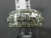 ANTIQUE WIDE 1.20CT BAGUETTE & ROUND DIAMOND 14KT WHITE GOLD WEDDING RING #21988