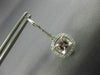 ESTATE 1.83CT AAA MORGANITE 14K WHITE GOLD 3D CUSHION LEVERBACK HANGING EARRINGS