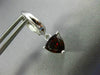 ESTATE 2.48CT AAA GARNET 14KT WHITE GOLD 3D TRILLION HANGING HUGGIE EARRINGS