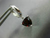 ESTATE 2.48CT AAA GARNET 14KT WHITE GOLD 3D TRILLION HANGING HUGGIE EARRINGS