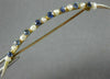 ANTIQUE .60CT AAA SAPPHIRE & SOUTH SEA PEARL 14KT YELLOW GOLD BROOCH PIN #26420