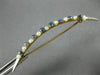 ANTIQUE .60CT AAA SAPPHIRE & SOUTH SEA PEARL 14KT YELLOW GOLD BROOCH PIN #26420