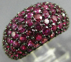 ESTATE LARGE 5.50CT AAA RUBY 14K YELLOW & BLACK GOLD DOME SHAPE ANNIVERSARY RING