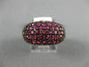 ESTATE LARGE 5.50CT AAA RUBY 14K YELLOW & BLACK GOLD DOME SHAPE ANNIVERSARY RING