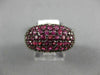 ESTATE LARGE 5.50CT AAA RUBY 14K YELLOW & BLACK GOLD DOME SHAPE ANNIVERSARY RING