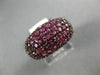 ESTATE LARGE 5.50CT AAA RUBY 14K YELLOW & BLACK GOLD DOME SHAPE ANNIVERSARY RING