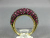 ESTATE LARGE 5.50CT AAA RUBY 14K YELLOW & BLACK GOLD DOME SHAPE ANNIVERSARY RING