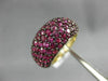 ESTATE LARGE 5.50CT AAA RUBY 14K YELLOW & BLACK GOLD DOME SHAPE ANNIVERSARY RING