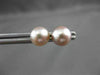 ESTATE AAA PINK SOUTH SEA PEARL 14K YELLOW GOLD CLASSIC ROUND SOLITAIRE EARRINGS