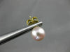 ESTATE AAA PINK SOUTH SEA PEARL 14K YELLOW GOLD CLASSIC ROUND SOLITAIRE EARRINGS