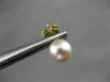ESTATE AAA PINK SOUTH SEA PEARL 14K YELLOW GOLD CLASSIC ROUND SOLITAIRE EARRINGS