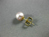 ESTATE AAA PINK SOUTH SEA PEARL 14K YELLOW GOLD CLASSIC ROUND SOLITAIRE EARRINGS