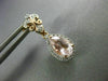 1.75CT DIAMOND & AAA MORGANITE 14KT WHITE & ROSE GOLD TEAR DROP HANGING EARRINGS