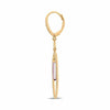 1.27CT DIAMOND & AAA PINK AMETHYST 14K ROSE GOLD OVAL LEVERBACK HANGING EARRINGS