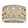 WIDE 1.95CT DIAMOND 18KT WHITE & ROSE GOLD MULTI ROW ETERNITY ANNIVERSARY RING