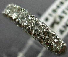 ANTIQUE .75CT DIAMOND PLATINUM CLASSIC FILIGREE WEDDING ANNIVERSARY RING #19482