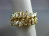 ANTIQUE WIDE 2.02CT DIAMOND 14K YELLOW GOLD 3D TWO ROW WAVE COCKTAIL RING #17494