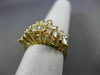 ANTIQUE WIDE 2.02CT DIAMOND 14K YELLOW GOLD 3D TWO ROW WAVE COCKTAIL RING #17494