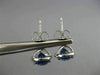 ESTATE 2.80CT DIAMOND & AAA SAPPHIRE 14KT WHITE GOLD 3D ROUND HALO STUD EARRINGS