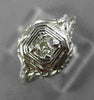 ANTIQUE WIDE .15CT OLD MINE DIAMOND 18KT WHITE GOLD SQUARE ENGAGEMENT RING 26037