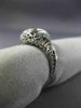 ANTIQUE WIDE .15CT OLD MINE DIAMOND 18KT WHITE GOLD SQUARE ENGAGEMENT RING 26037