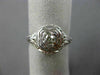 ANTIQUE WIDE .15CT OLD MINE DIAMOND 18KT WHITE GOLD SQUARE ENGAGEMENT RING 26037