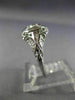 ANTIQUE WIDE .15CT OLD MINE DIAMOND 18KT WHITE GOLD SQUARE ENGAGEMENT RING 26037