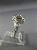 ANTIQUE WIDE .15CT OLD MINE DIAMOND 18KT WHITE GOLD SQUARE ENGAGEMENT RING 26037