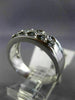 WIDE .23CT DIAMOND 14KT WHITE GOLD 3D ETOILE BEZEL MENS WEDDING ANNIVERSARY RING