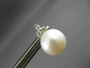 ESTATE .16CT DIAMOND & AAA SOUTH SEA PEARL 18KT WHITE GOLD FLOWER STUD EARRINGS