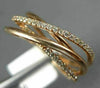 ESTATE .20CT DIAMOND 14KT ROSE GOLD 3D CLASSIC MULTI ROW CRISS CROSS X LOVE RING