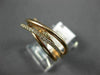 ESTATE .20CT DIAMOND 14KT ROSE GOLD 3D CLASSIC MULTI ROW CRISS CROSS X LOVE RING