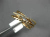 ESTATE .20CT DIAMOND 14KT ROSE GOLD 3D CLASSIC MULTI ROW CRISS CROSS X LOVE RING