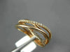 ESTATE .20CT DIAMOND 14KT ROSE GOLD 3D CLASSIC MULTI ROW CRISS CROSS X LOVE RING