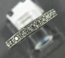 ESTATE .38CT DIAMOND 14KT WHITE GOLD 3D FILIGREE WEDDING ANNIVERSARY RING #25465