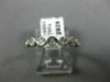 ESTATE .11CT DIAMOND 14K WHITE GOLD ETOILE BEZEL SEMI ETERNITY ANNIVERSARY RING