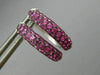 LARGE 2.75CT AAA PINK SAPPHIRE & SOUTH SEA PEARL 18K WHITE GOLD HANGING EARRINGS