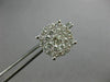 LARGE 1.54CT DIAMOND 14K WHITE GOLD 3D CLUSTER FILIGREE SCREW BACK STUD EARRINGS