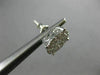 LARGE 1.54CT DIAMOND 14K WHITE GOLD 3D CLUSTER FILIGREE SCREW BACK STUD EARRINGS