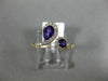 .68CT DIAMOND & AAA ROUND & PEAR SHAPE AMETHYST 14KT ROSE GOLD CRISS CROSS RING