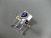.68CT DIAMOND & AAA ROUND & PEAR SHAPE AMETHYST 14KT ROSE GOLD CRISS CROSS RING