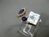 .68CT DIAMOND & AAA ROUND & PEAR SHAPE AMETHYST 14KT ROSE GOLD CRISS CROSS RING