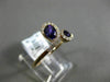 .68CT DIAMOND & AAA ROUND & PEAR SHAPE AMETHYST 14KT ROSE GOLD CRISS CROSS RING