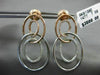 ESTATE LARGE .50CT DIAMOND 14K WHITE & ROSE GOLD OVAL LOVE KNOT HANGING EARRINGS