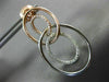 ESTATE LARGE .50CT DIAMOND 14K WHITE & ROSE GOLD OVAL LOVE KNOT HANGING EARRINGS