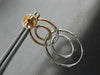 ESTATE LARGE .50CT DIAMOND 14K WHITE & ROSE GOLD OVAL LOVE KNOT HANGING EARRINGS