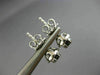 ESTATE .98CT WHITE & BLACK DIAMOND 18KT WHITE GOLD 3D HALO ROUND STUD EARRINGS